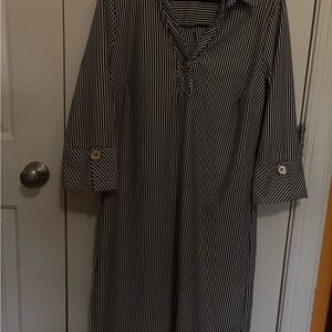 Striped Black and White Dress